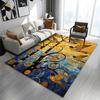 Colorful Birds and Trees in Mosaic Style Patterned carpet a non slip rug suitable for all seasons and any setting, gift