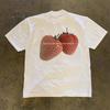 Strawberry Graphic Print Autumn Pure Cotton Men's and Women's T-shirt Short Sleeve Street Fashion Trend Clothing Kawaii Y2k Top