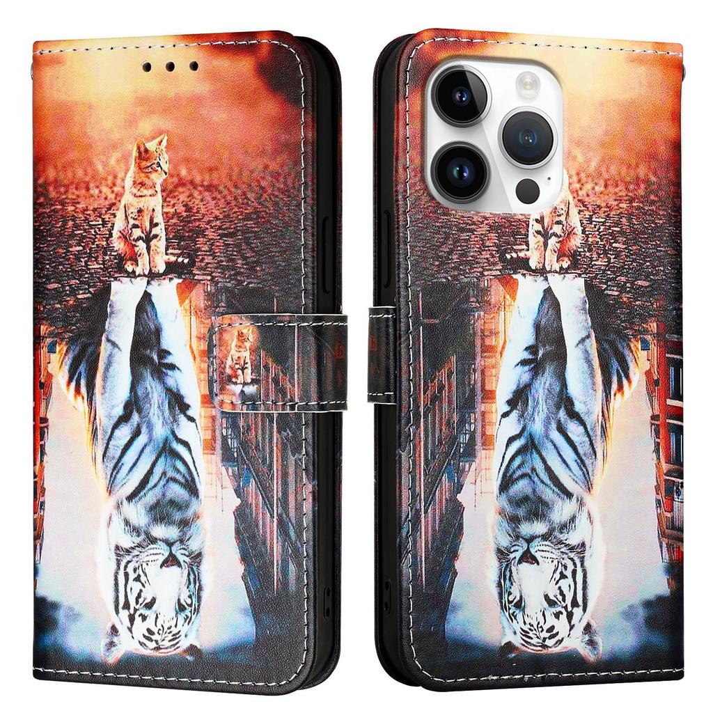 Магнитный противоударный чехол с зеркальным узором «Кошка - Тигр» для iPhone, Samsung, Huawei, Xiaomi, Vivo, Oppo, Moto, Tecno, TCL, ZTE, Infinix, Nokia, Itel...Больше
