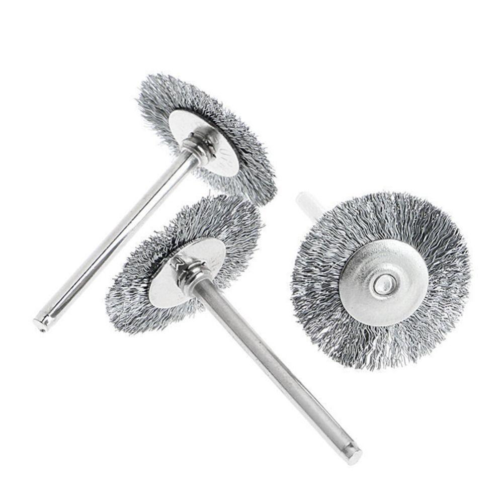 9Pcs Metal Mini Steel Wire Brush Rust Removal Cleaning Brush Wheel New Drill Rotary Tool