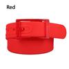 Women Men Belt Adjustable Silicone Candy Color Jelly Rubber Waistband Plastic Buckle
