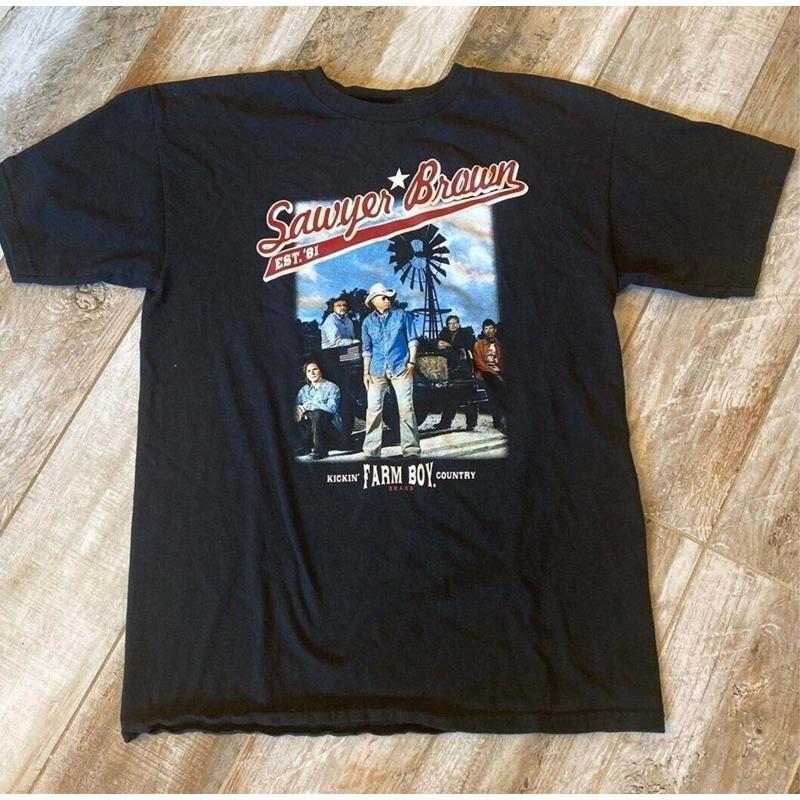 Sawyer Brown Full Size T Shirt 1side Black Heavy Cotton