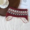 Heart-shaped Knitted Ear Cover Snowflake Winter Earmuffs New Plush Ear Muffs  Outdoor