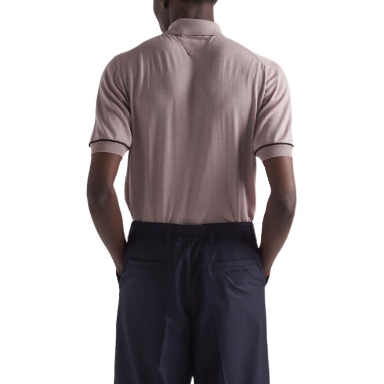PRADA Polo Shirts Men's Pink Polo Collar Moderate Other UMB833-15AG-F0405-S-OOO