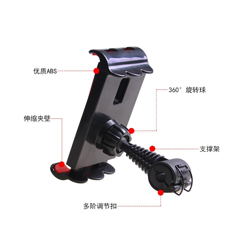 Car Back Seat Headrest Mount Holder for iPad Tablet & Phone, Multi-Angle Adjustable Tablet Stand for Kids Rear Seat Entertainment