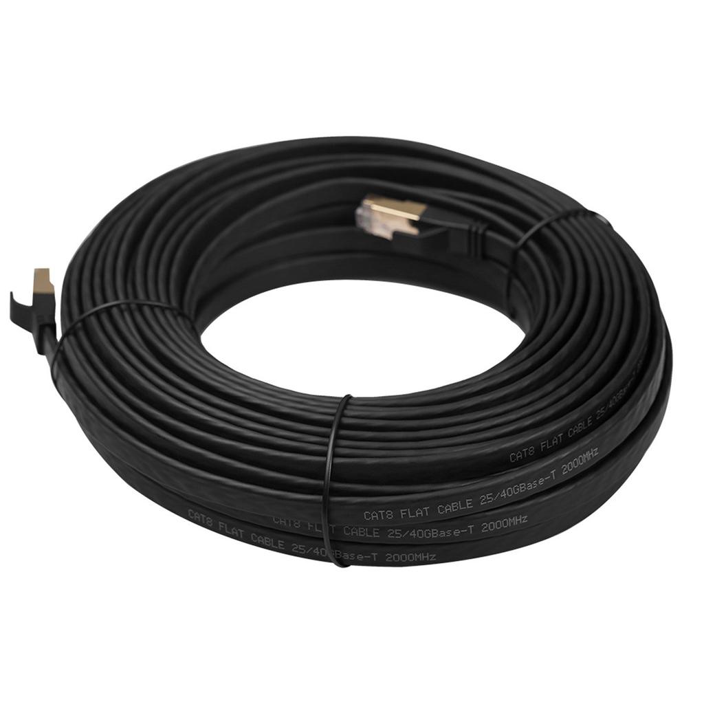 SFTP 40Gbps Cat 8 Ethernet Cable Network LAN Patch Cord Gold Plated RJ45 Connector Cat 8 Flat Wire For Router Modem Computer PC