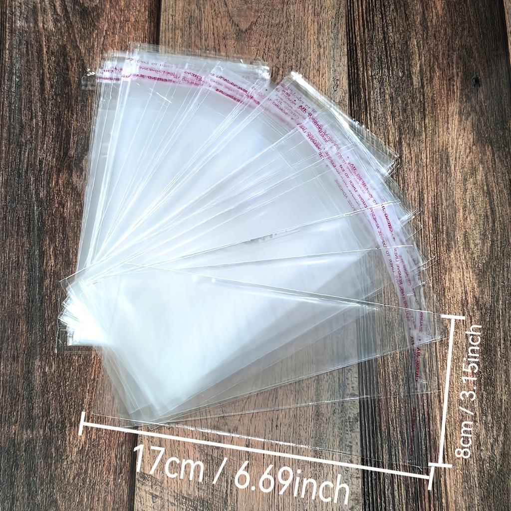 100 шт. самозапечатывающихся целлофановых пакетов, многоразовые целлофановые пакеты для упаковки одежды, товаров общего назначения, ювелирных изделий и многого другого в нескольких упаковках