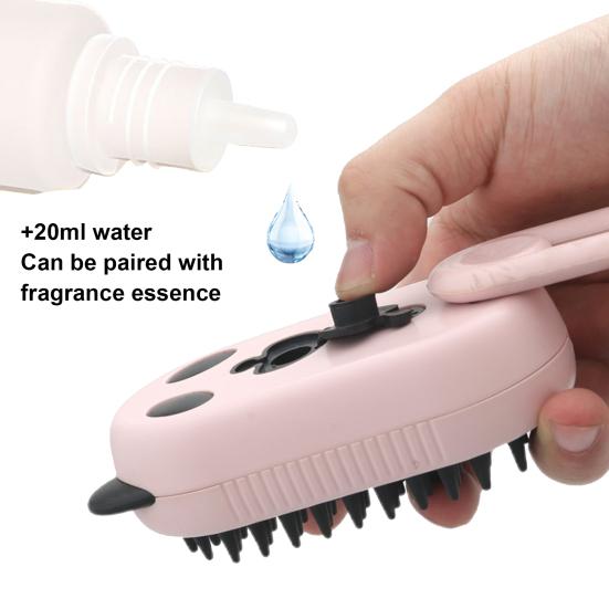 2 Pcs Cat Steam Brush Pet Spray Hair Removal Comb 3-in-1 Pet Grooming Massage Brush with Rotatable And Foldable Handle for Cats And Dogs