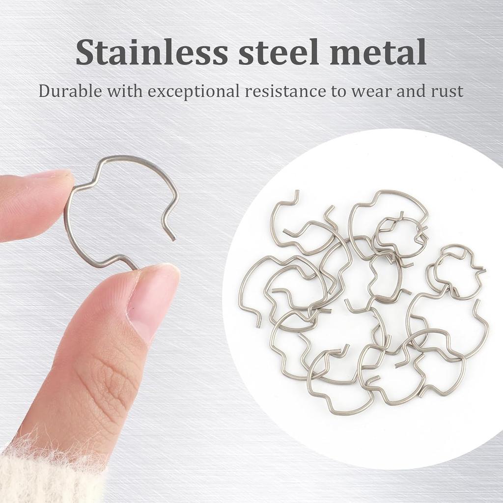 18PCS Transmission Cooler Line Retaining Clamps,800-801 Stainless Steels Transmission Line Clips for Quick Connection,5/8",1/2",3/8"Transmission