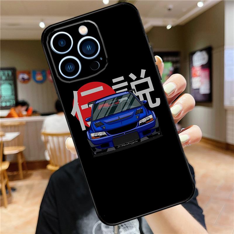 Чехол для телефона JDM Car Evo для iPhone 15 13 12 11 14 Pro Max Mini X XR XS Max SE 2020 2022 7 8 15 Plus