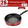 Crystal Diamond Non-stick Universal Flat-bottom Wok for Induction & Gas Stoves, Stir-fry & Frying Pan