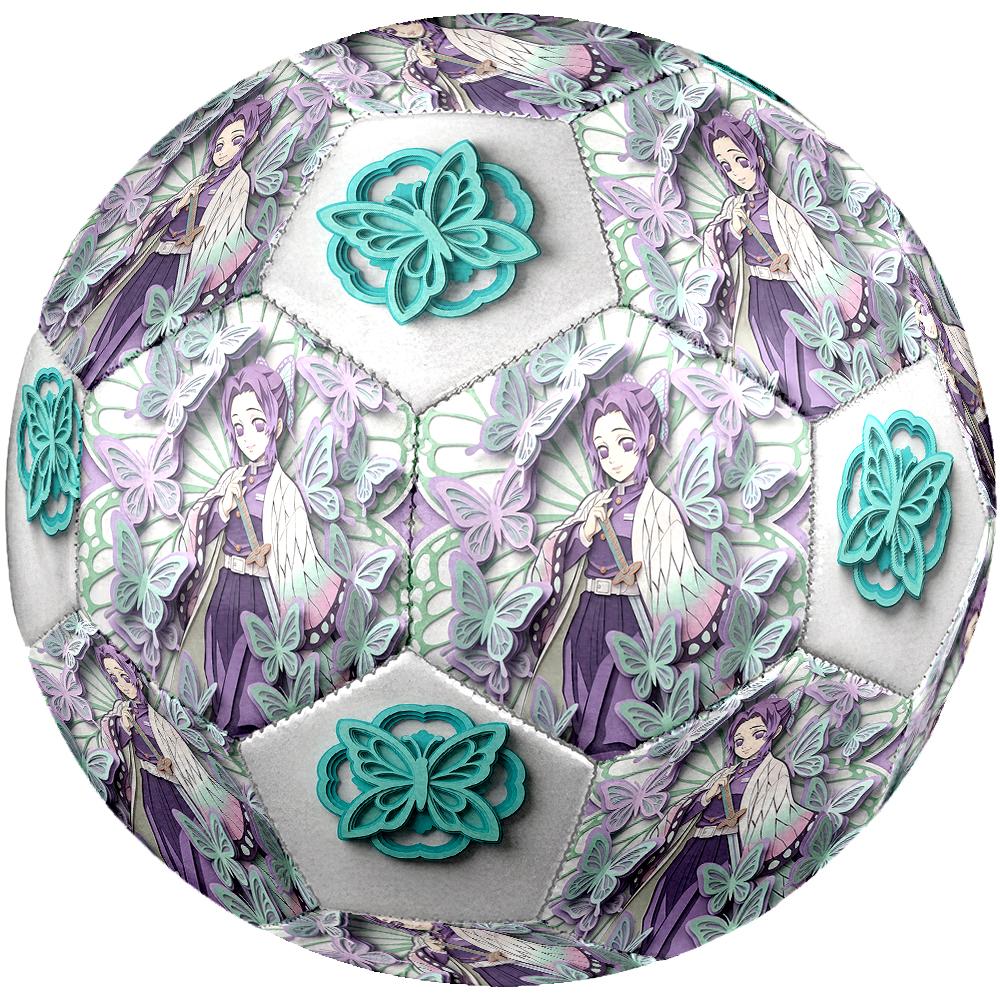1pc Demon Slayer Kimetsu no Yaiba Football Soccer Ball Size 5 Indoor Soccer Ball Fashion Colorful Backyard Game -Great For Sports Fans Gift HE12