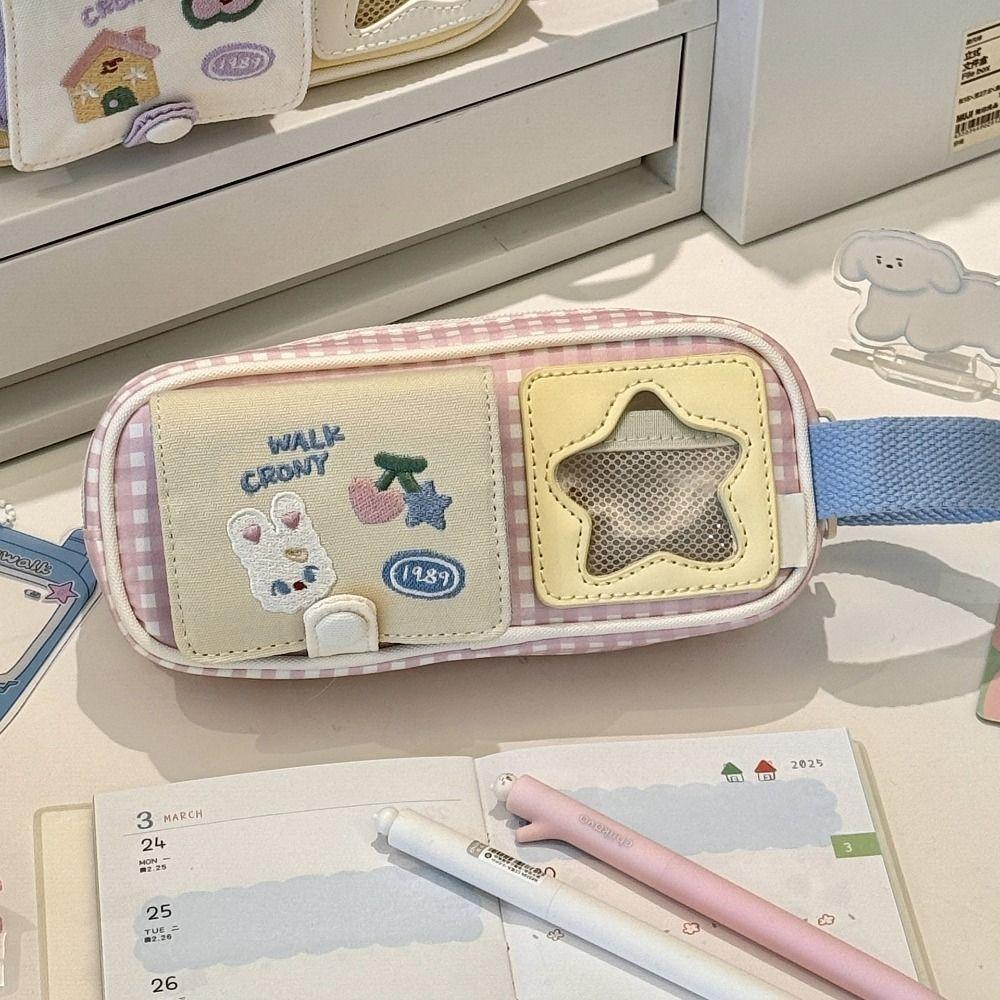 Large Capacity Pencil Case Star Picnic Series Stationery Bag Stationery Organizer School Office