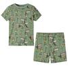 Light Khaki Short-sleeved Pyjamas for Children 92/104/116/128/140