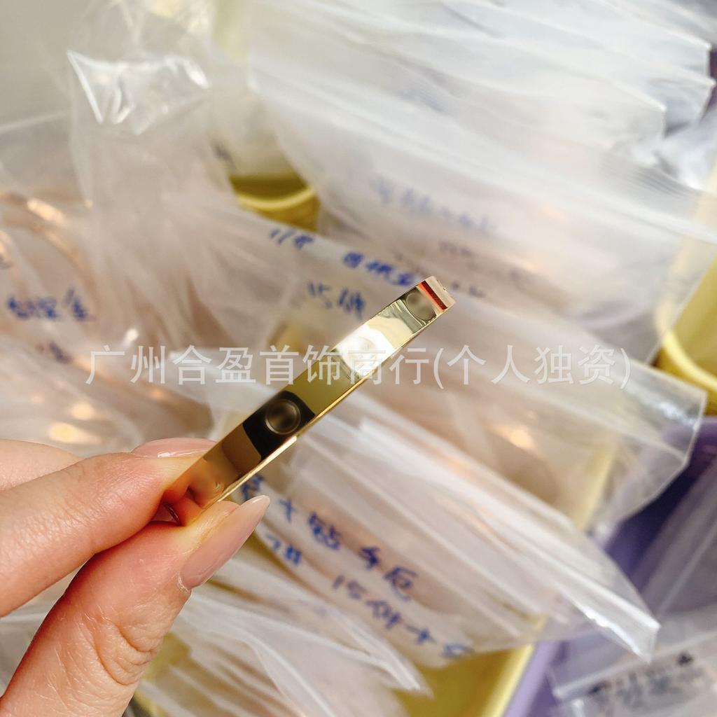 V Gold CNC Высокая Версия Браслет Любовь Узкая Средняя Широкая Версия Новый Женский Толстый Покрытый 18K Розовым Золотом Браслет для Пары