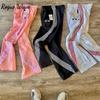 RogueWave Европа и Соединенные Штаты Ретро Новые Полосатые Брюки с Эластичной Талией для Женщин Y2k Харадзюку Тренд Свободные Спортивные Широкие Брюки