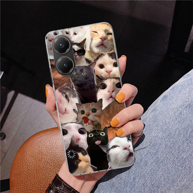 Crying Cat Memes Phone Case For Xiaomi Poco X7 X6 X5 Pro F7 Ultra Redmi 15C 15 13C 13 12C 12 10 10A 10C 9 9A 9C 9T Cover Poco X7