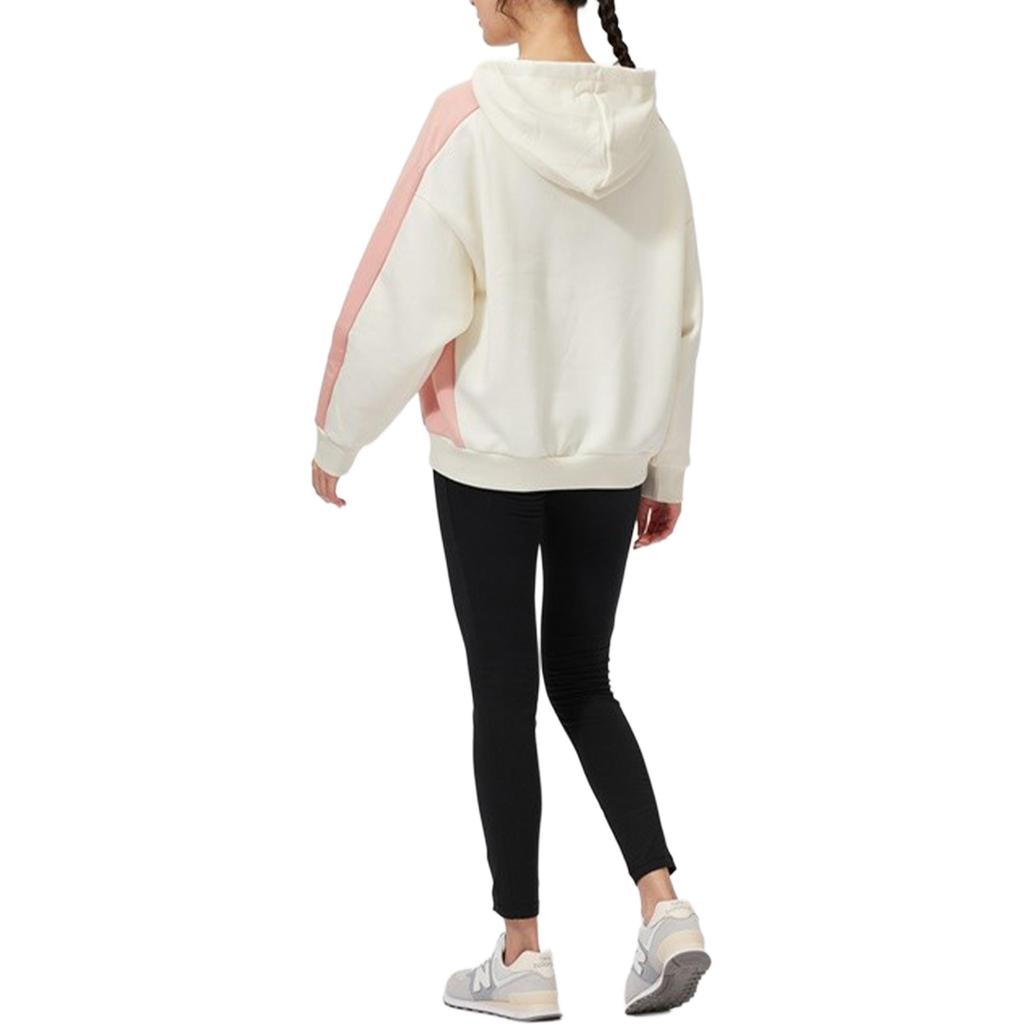 (WMNS) New Balance Colorblock Casual Sports Hoodie White Women's AWT03398-WT