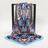 Spring and Autumn Women's Cashew Print Square Scarf Fashion Commuting Versatile Headscarf Stained Rose Square Scarf