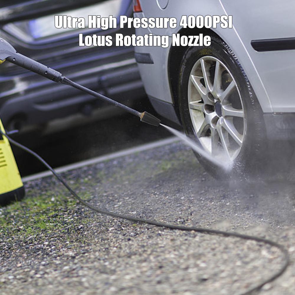 Вращающаяся турбонасадка для мойки высокого давления, водяной пистолет 1/4, быстрое подключение 4000PSI, 4,0 галлонов в минуту, аксессуар для чистки автомойки