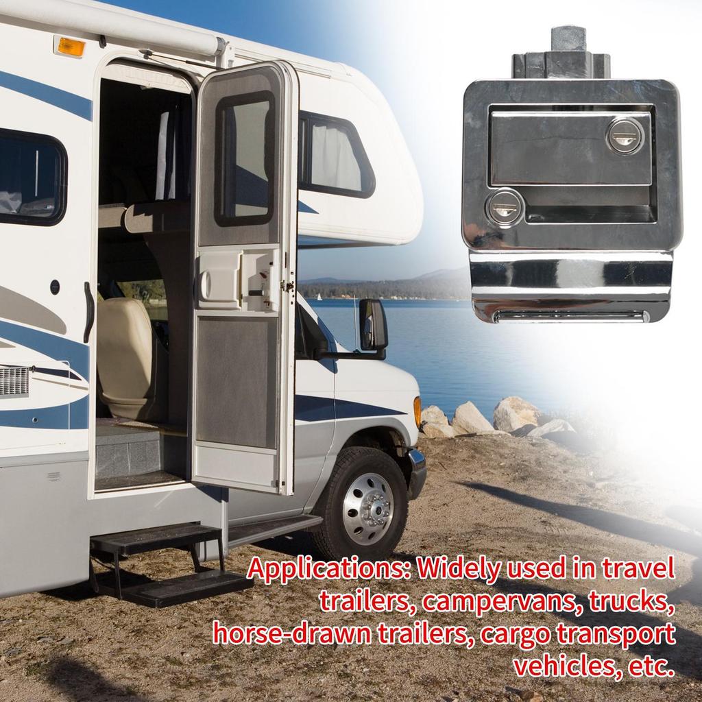 Замок безопасности для двери прицепа, портативный, сверхпрочный, защелка для двери груза RV с ригелем, для автодома, тягача, кемпера, грузовика