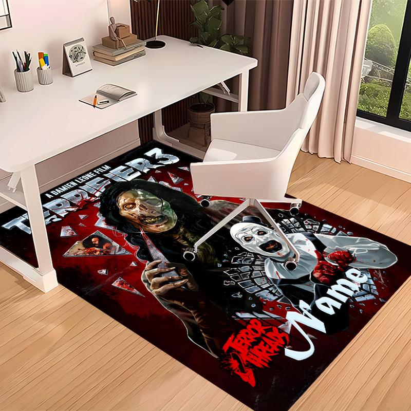 Custom personalization Terrifier Art the Clown Print Area Rug - Soft, Washable Non-Slip Indoor Mat,Living Room,Home&Office Decorative Rug