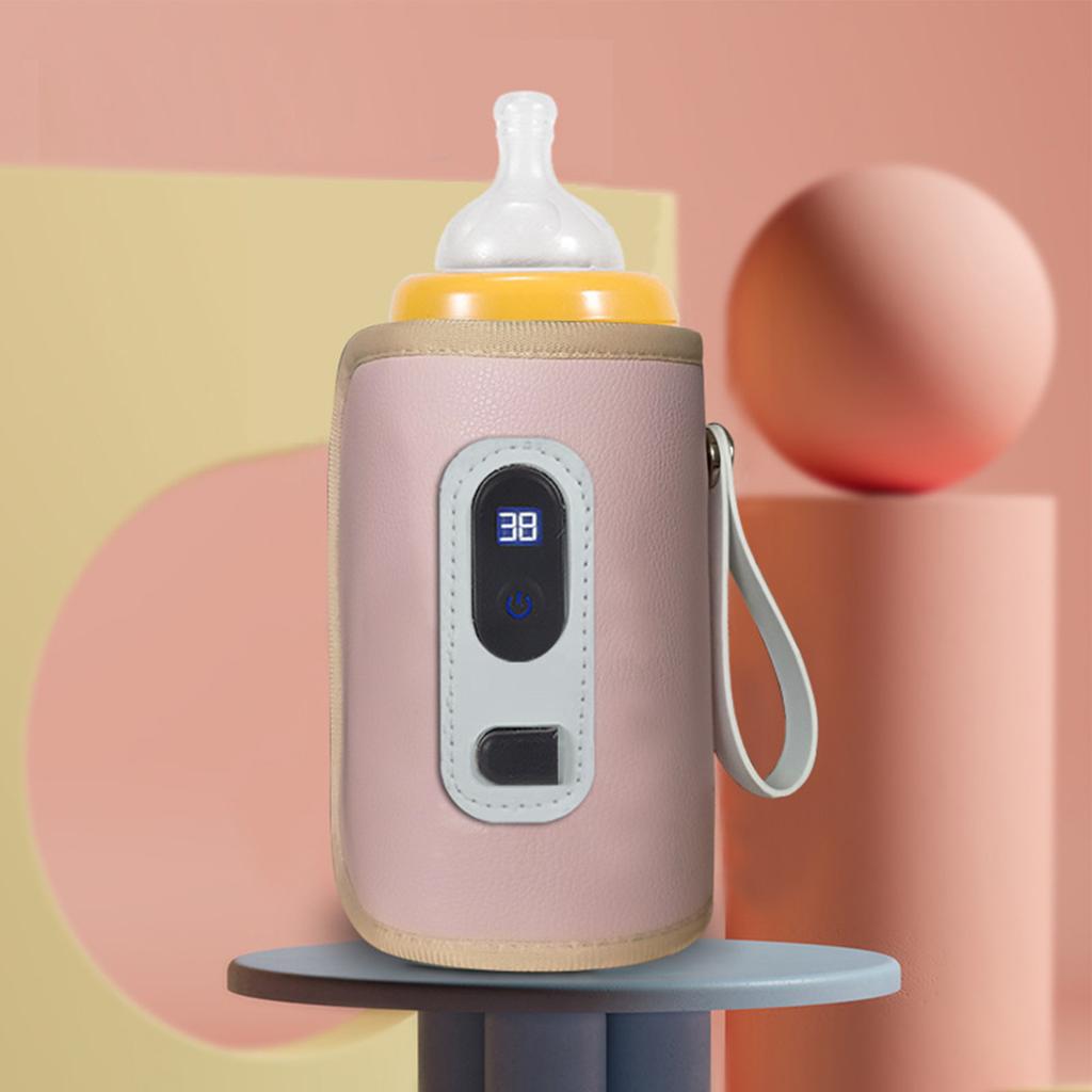 USB Baby Bottle Warmer LCD Screen Temperature Adjustable Precise Heating Waterproof Portable Milk