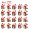 1-40PCS Christmas Themed Snowman Gingerbread House Cookie Box Decorative Gift Packaging for Holiday Candy Treats Party Present