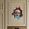 3D Reindeer Break-Through Wall Decal, Vinyl Christmas Wall Stickers, Removable Holiday Decor for Home and Living Spaces