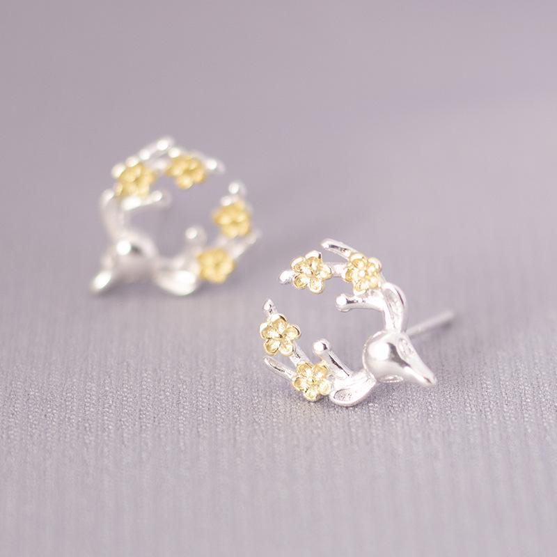 Korean Style S925 Silver Needle Stud Earrings for Women – Minimalist & Personality Design