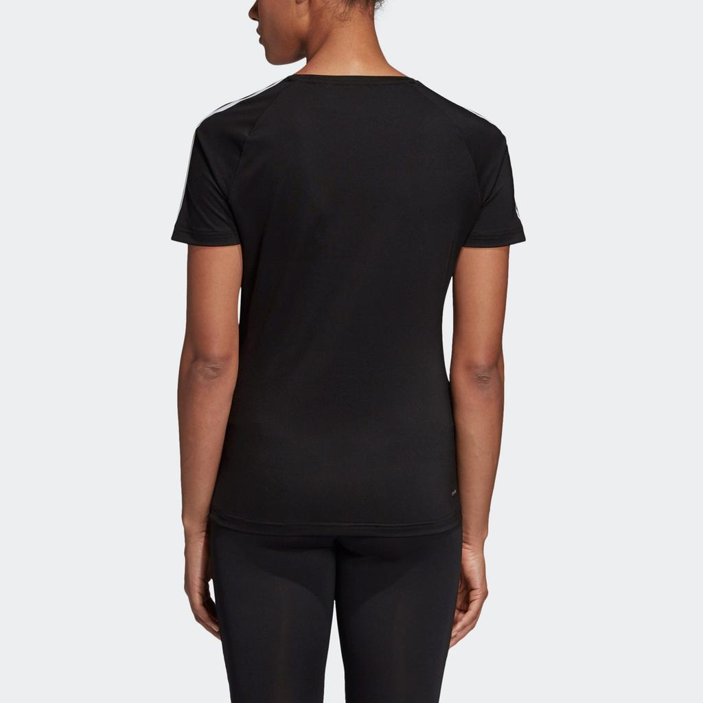 Adidas T Shirts Women's Black Crew Neck Moderate Straight Fit EH8722