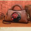 Премиальная текстура большой емкости винтажная китайская резная сумка - тисненая этническая сумка через плечо для женщин