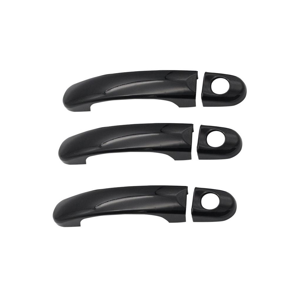 Автомобильная хромированная дверная ручка из углеродного волокна для Volkswagen VW T5 T6 Transporter Caddy 2003 ~ 2015, декоративная накладка, наклейка