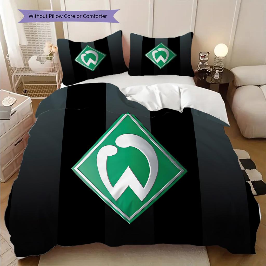 Постельное белье с узором SV Werder Bremen Комплект одеял Покрывало Наволочка Домашний Декор Подарок на День Рождения (1 пододеяльник + 2 наволочки, без наполнителя)