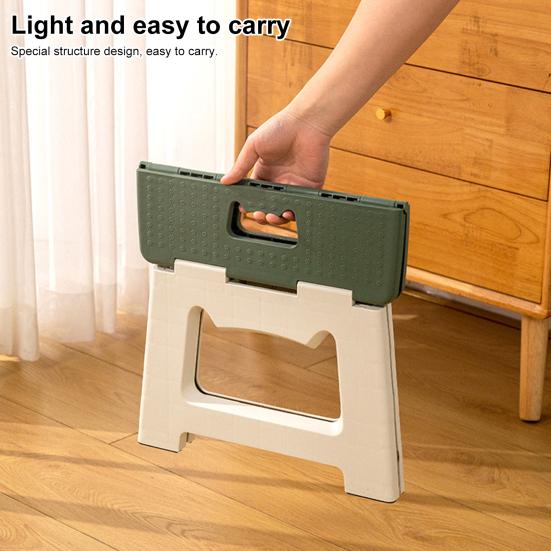 Folding Step Stool with Portable Handle Stable Great Load Bearing Collapsible Kids Kitchen Bathroom Camping Stall Owner Rest Stool Fishing Stool