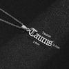 Twelve Constellation Stainless Steel English Letter Necklace - Unisex Titanium Pendant Chain
