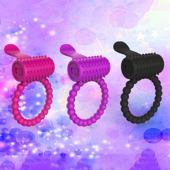 Male Masturbator Long-lasting Convenient Safety Material Wireless Exquisite Enhance Happiness Silicone Vibrating Penis Lock Ring for Men