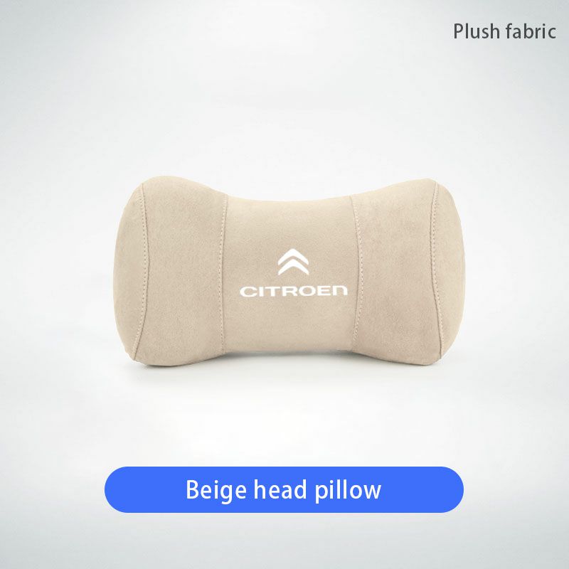 TXBB4 Car Seat Suede Memory Cotton Neck Pillow Headrest For Citroen C3 C5 AIRCROSS C5X C4 Cactus PICASSO e-C3 e-C4 C1 C-Crosser C6 C2