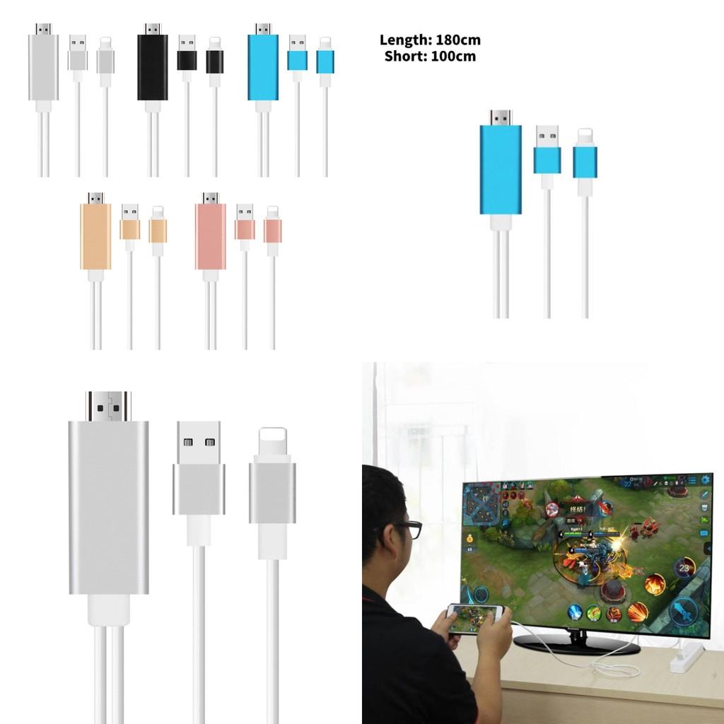 Кабель для зеркалирования экрана Apple 14 HDMI с разъемом Lightning для телефона на ТВ-дисплей