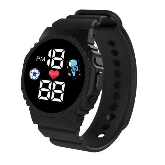 Светящиеся электронные наручные часы изысканные квадратные высокоточные светодиодные детские футбольные цифровые