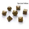 7Pcs/set Pattern Multi-sided Dice Digital Dice Multi-sided Engraving Pattern Dice Set Board Game Accessories