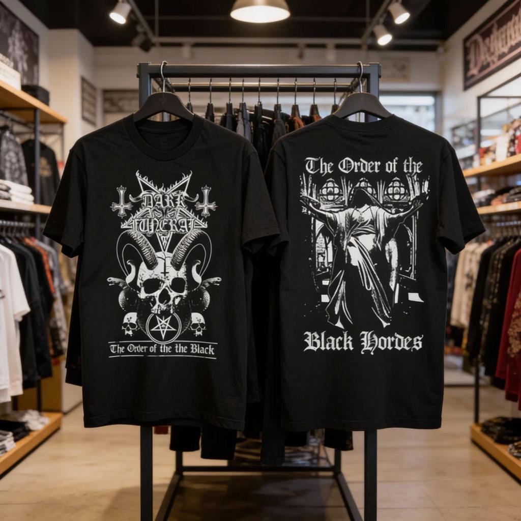 Vintage Dark Funeral Black Cotton The Order of The Black Shirt
