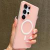 Luxury Candy Magsafe Wireless Charge Matte Phone Case For Samsung Galaxy S25 Plus S24 FE S23 S22 Ultra 5G Magnetic Bumper Cover