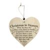 Christmas Themed Hanging Decoration Tree Pendant Heart-shaped Wooden Hanging Ornament Holiday Decor