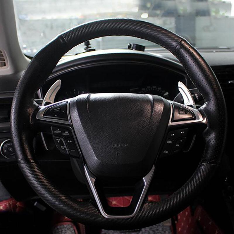 Для Ford Mondeo/Edge/Taurus/Lincoln 2 шт. алюминиевый руль, подрулевой рычаг переключения передач, аксессуары для стайлинга автомобиля