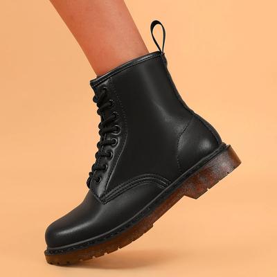 Модные кожаные женские ботильоны на щиколотке, уличные, в британском стиле, повседневная обувь, дизайнерские рабочие ботинки, классические женские мотоботы