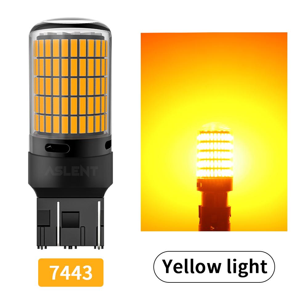 2pcs 3157 P27/7W T25 7440 W21W T20 W21/5W 7443 P21/5W P21W BA15S PY21W BAU15S LED Bulbs 3600LM 4014 150SMD Turn Signal Light Bulbs 7