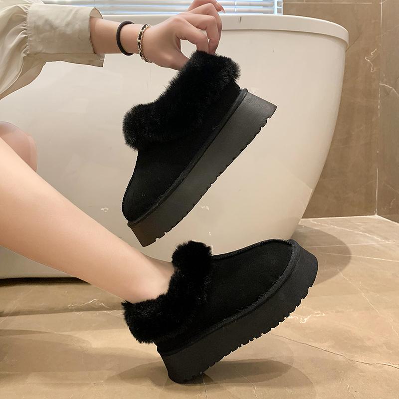 Новые зимние короткие плюшевые теплые зимние ботинки женские туфли на плоской подошве повседневная обувь замшевые меховые ботинки челси ботильоны женская обувь на платформе Botas Mujer