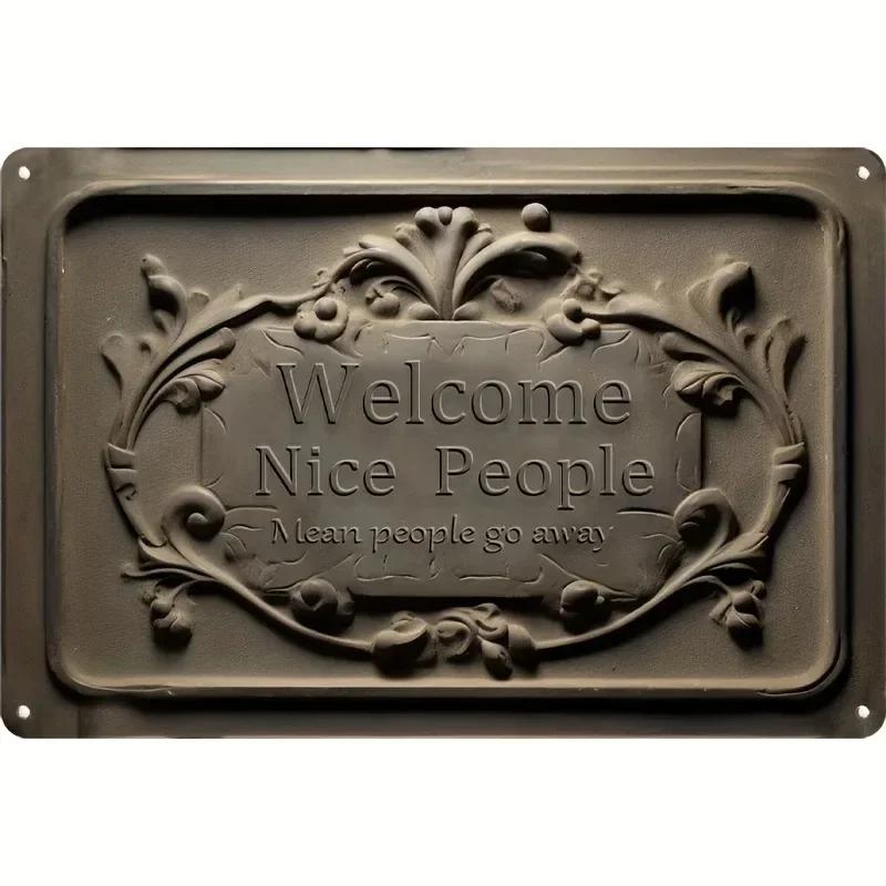 Metal Aluminum Sign Poster House Gate Bathroom Wall Plaque Decoration Retro Shabby Plate Embossed Style Craft Tinplate Painting