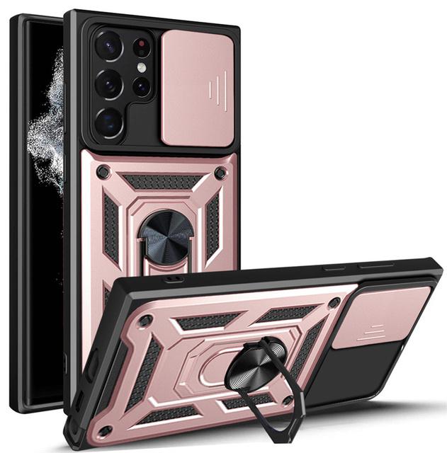 For Samsung Galaxy S22 Ultra Case Shockproof Armor Phone Case For Samsung S20 S21 Fe Plus Note 20 Ultra Magnetic Ring Back Cover